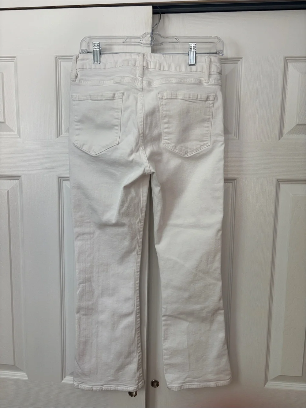 Frame Le Crop Mini Boot White Jeans Size 28